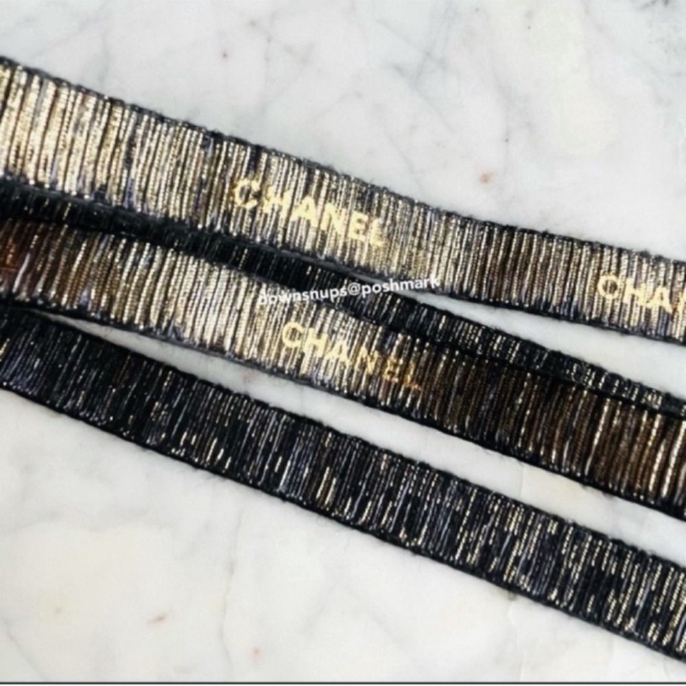 Chanel Limited Edition tweed wrapping ribbon